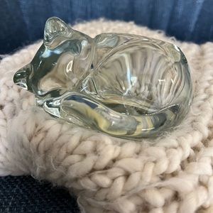 Indiana Glass Co Kitty Cat Kitten Votive Candle Holder Vintage Curio Collector
